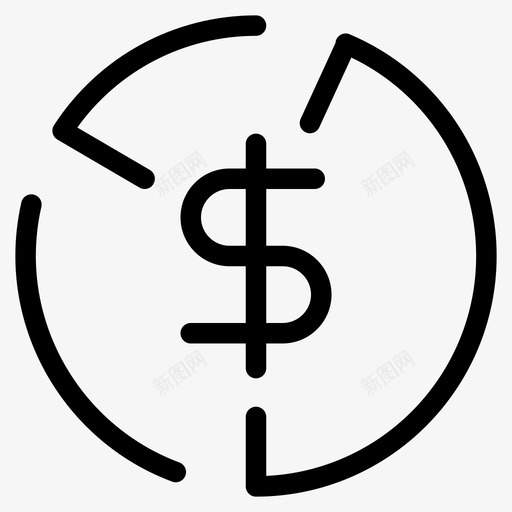 预算支出计划图标svg_新图网 https://ixintu.com 图表 成本 支出 美元符号 计划 财务 钱 钱字符号 预算 饼图