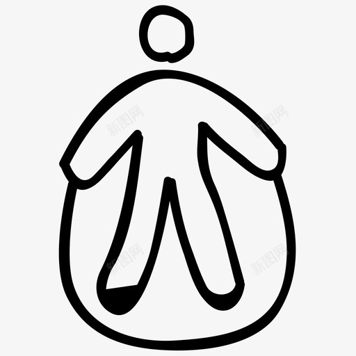 跳绳手拉手绘图标svg_新图网 https://ixintu.com 健身 手拉 手绘 手绘涂鸦图标 跳绳 运动