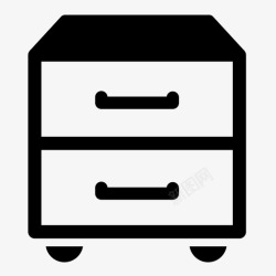储藏空间抽屉档案容器图标高清图片