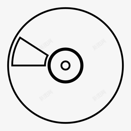 光盘刻录数据图标svg_新图网 https://ixintu.com 兆字节 光盘 刻录 媒体 数据 设备 音乐 驱动器