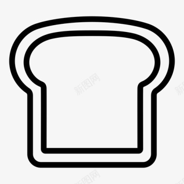 切片面包食物现成的图标图标