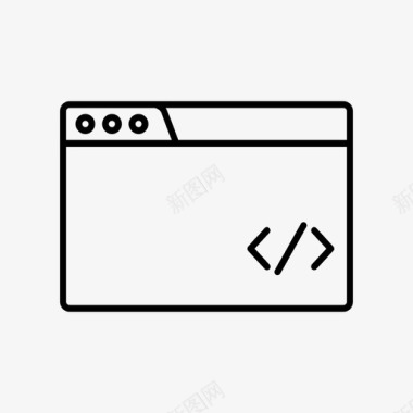 代码窗口网站编程图标图标