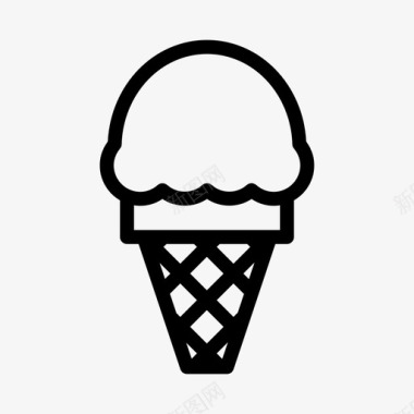 冰淇淋筒圣代勺子图标图标