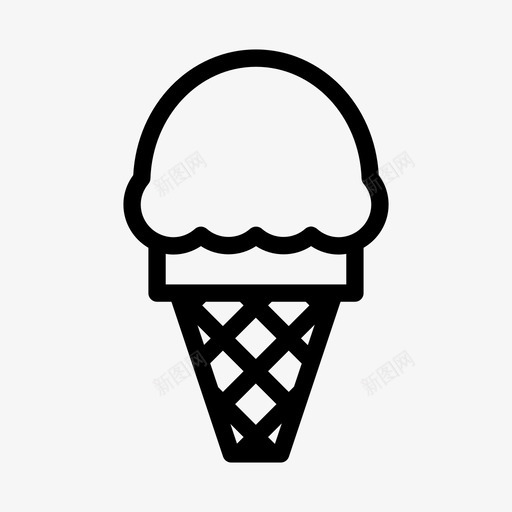 冰淇淋筒圣代勺子图标svg_新图网 https://ixintu.com 冰淇淋 冰淇淋筒 冷冻 勺子 圣代 垃圾食品 甜点 软服务