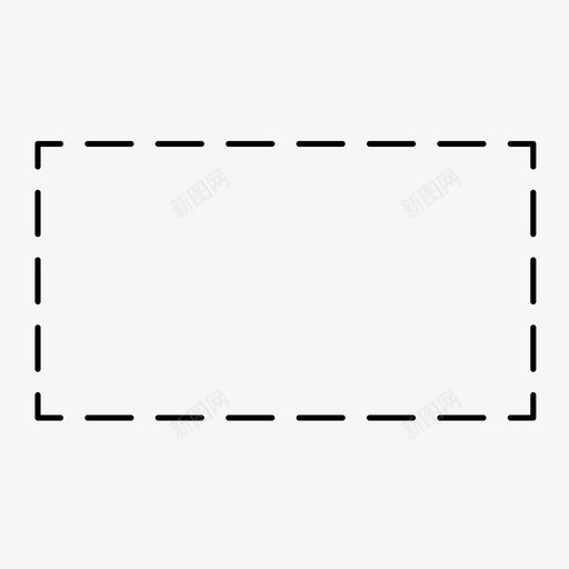 矩形虚线形状图标svg_新图网 https://ixintu.com 形状 矩形 矩形虚线 简单虚线形式 虚线