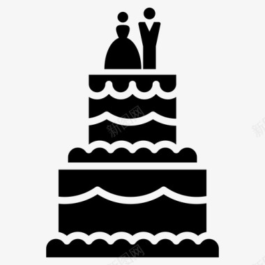 蛋糕婚礼双层蛋糕图标图标