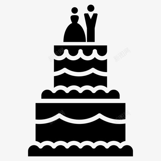 蛋糕婚礼双层蛋糕图标svg_新图网 https://ixintu.com 双层蛋糕 婚礼 婚礼蛋糕 新人 新娘 新郎 甜点 结婚蛋糕 蛋糕