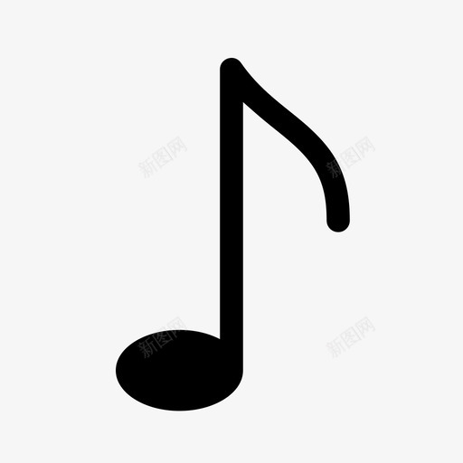 音符单音符音乐符号图标svg_新图网 https://ixintu.com 乐器 单音符 旋律 歌词 音乐和乐器 音乐符号 音符 音频