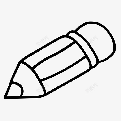 铅笔素描橡皮擦图标svg_新图网 https://ixintu.com 学校 孩子和宠物 橡皮擦 笔记 素描 铅笔