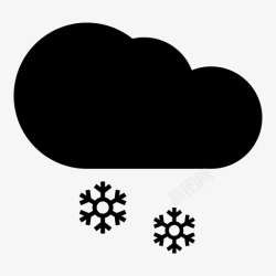 热雪雪云圣诞节天空图标高清图片