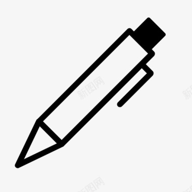 钢笔粘笔机械铅笔图标图标