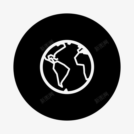 地球大陆地图图标svg_新图网 https://ixintu.com 世界 南美洲 地图 地球 大陆 行星