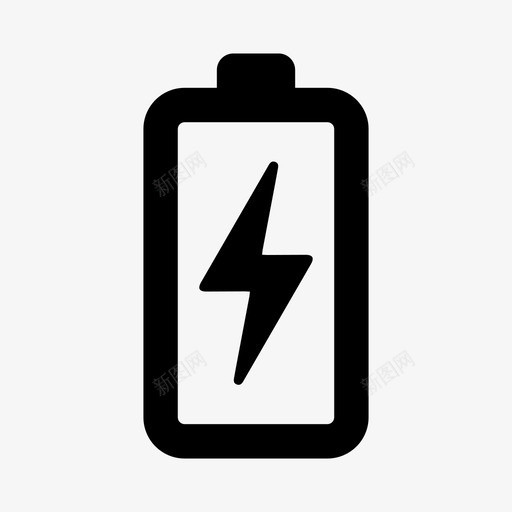 电池电源手机电池图标svg_新图网 https://ixintu.com 充电 手机电池 电池 电池电量 电源 电量 螺栓 闪电