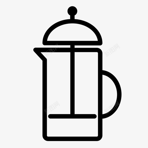 法国出版社酿造咖啡图标svg_新图网 https://ixintu.com 咖啡 咖啡机 法国出版社 酿造 食品和饮料