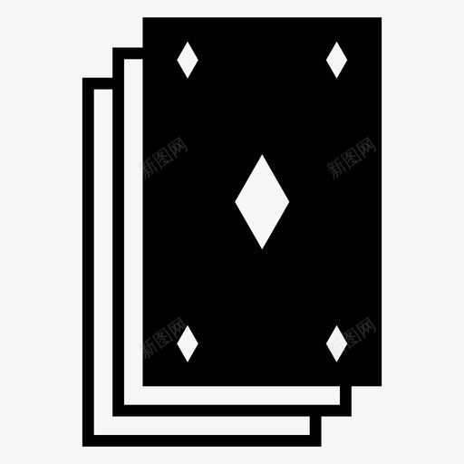 钻石瓷砖西装图标svg_新图网 https://ixintu.com 休闲 堆叠 扑克牌 游戏 瓷砖 西装 赌博 运气 钻石