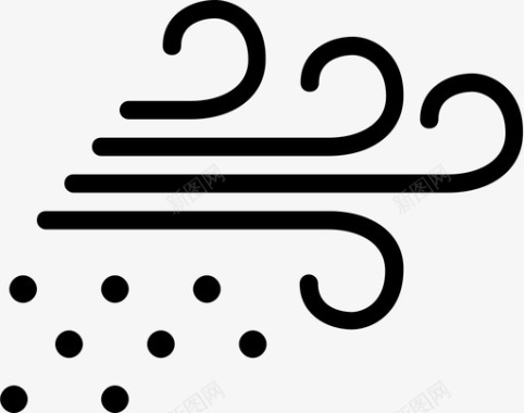 吹雪天气图标图标
