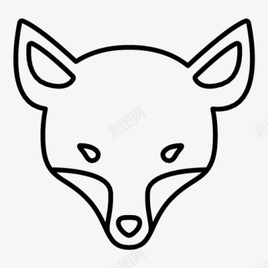 狐狸动物食肉动物图标图标