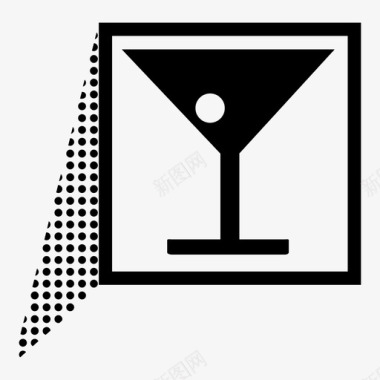 酒吧橄榄马提尼杯图标图标