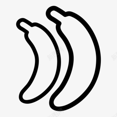 香蕉新鲜水果图标图标