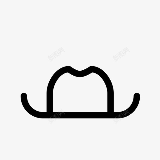 牛仔帽太阳帽头饰图标svg_新图网 https://ixintu.com 太阳帽 头饰 帽子 时尚配饰 服装 牛仔帽 装备 西服 面具和头盔
