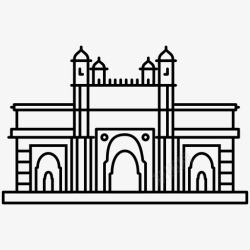 印度门户印度门户孟买基沙安泰姬陵图标高清图片