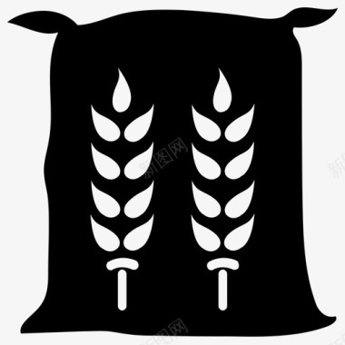 小麦小麦袋小麦粉图标图标