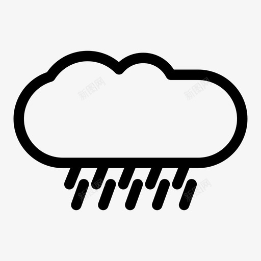 雨云雨天天空图标svg_新图网 https://ixintu.com 天气状况 天气要素 天气设置图标#2 天气预报 天空 降雨 雨云 雨天