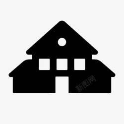 空间感大的房子别墅大的建筑物图标高清图片