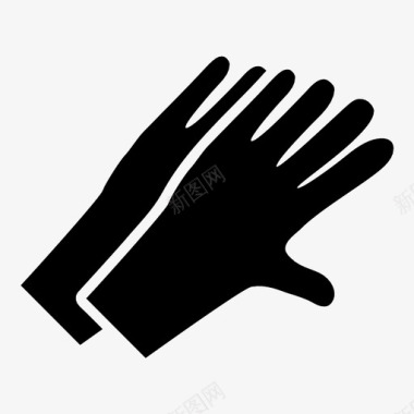 手套安全橡胶图标图标