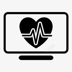 心律心脏监护仪心率心跳图标高清图片