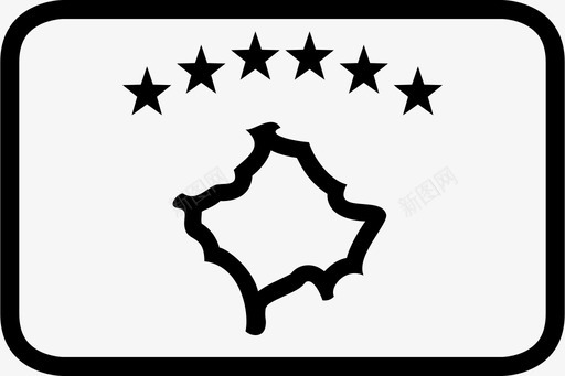 科索沃国旗国家象征民族自豪感图标图标