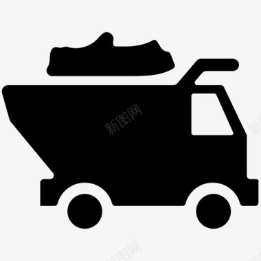自卸汽车自卸卡车垃圾图标图标