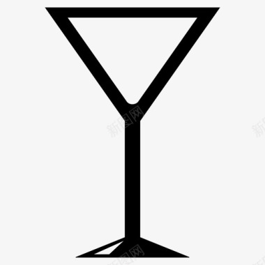 马提尼杯酒吧鸡尾酒图标图标