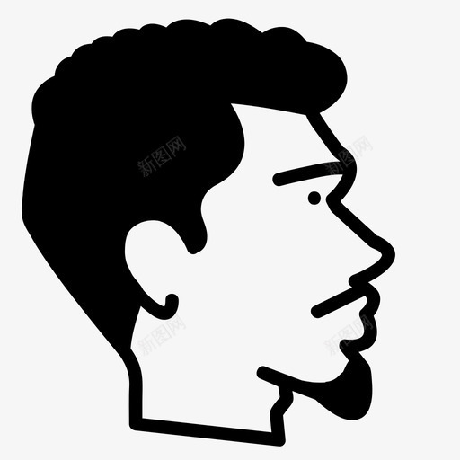 男人侧面肖像图标svg_新图网 https://ixintu.com 侧面 头 男人 男孩 肖像 胡子 脸 面部头发