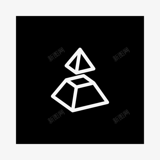 金字塔分割总计分割图标svg_新图网 https://ixintu.com 一半 三角形 不同 侧面 分割 分割部分 切割 底部 总计 更少 部分 金字塔分割