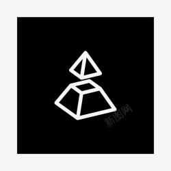 切割三角形金字塔分割总计分割图标高清图片