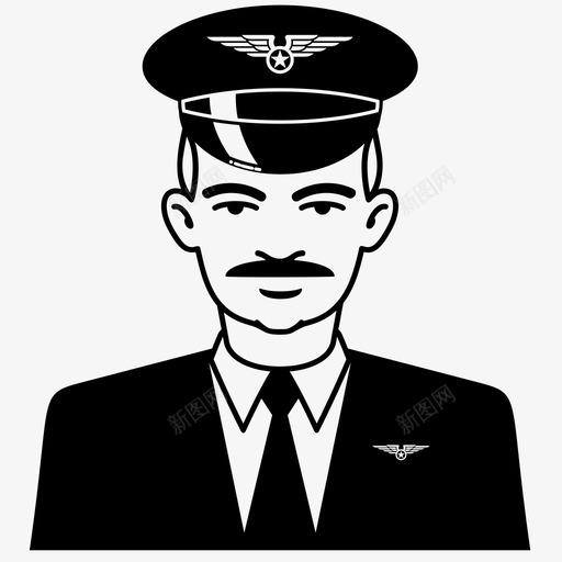 飞行员旅行者职业图标svg_新图网 https://ixintu.com 人物 工作 旅行者 职业 脸 表情 飞行 飞行员