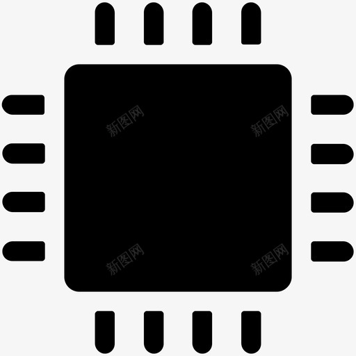 微芯片中央处理器cpu图标svg_新图网 https://ixintu.com cpu 中央处理器 固体图标 工具 微芯片