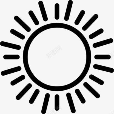 太阳阳光温度图标图标