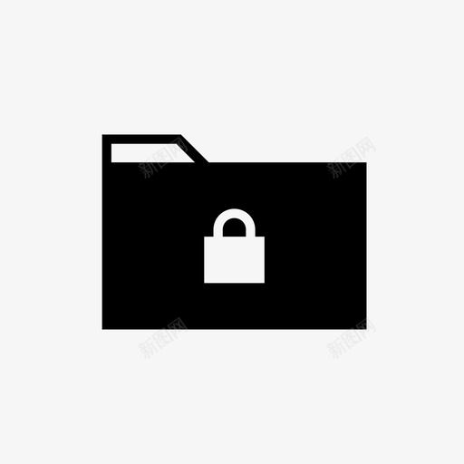 受保护文件夹安全私人图标svg_新图网 https://ixintu.com 办公室 受保护文件夹 安全 密码保护 文件夹和文档填充样式 文件安全 权限 私人 组织 锁定文件夹