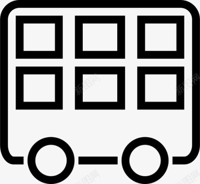 双层巴士旅行和运输图标图标