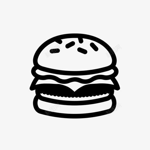 芝士汉堡生菜番茄酱图标svg_新图网 https://ixintu.com 小面包 快餐 汉堡包 生菜 番茄酱 芝士汉堡 食品 餐车