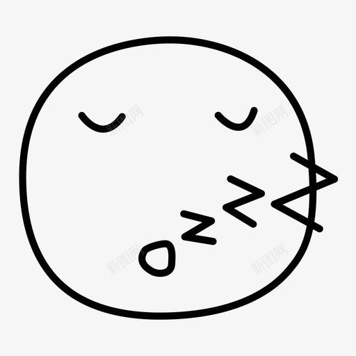 睡眠面部表情感觉图标svg_新图网 https://ixintu.com 困倦 情绪 感觉 打鼾 疲倦 睡眠 面部表情