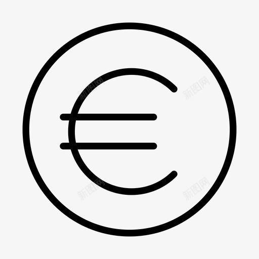 欧元货币经济图标svg_新图网 https://ixintu.com 圆圈 基金 欧元 欧洲 经济 货币