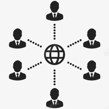 连接人互联网图标图标