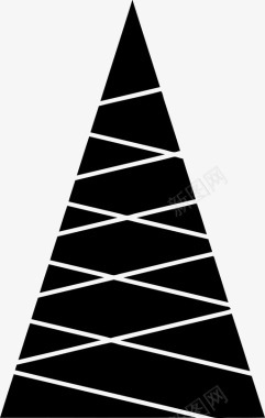 圣诞树松树假日图标图标