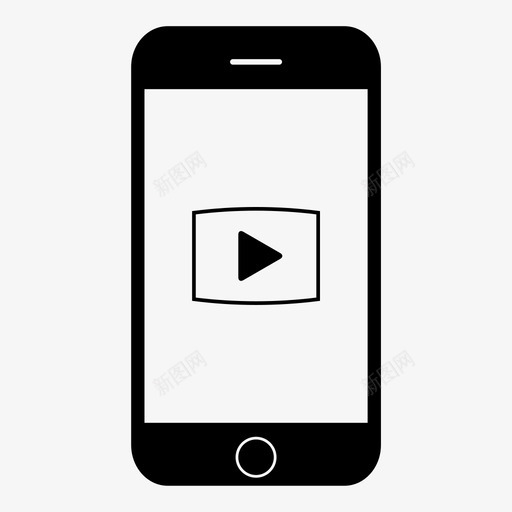 移动视频网络视图图标svg_新图网 https://ixintu.com 便携式 智能手机 流媒体 电影 电视 移动视频 网络 视图