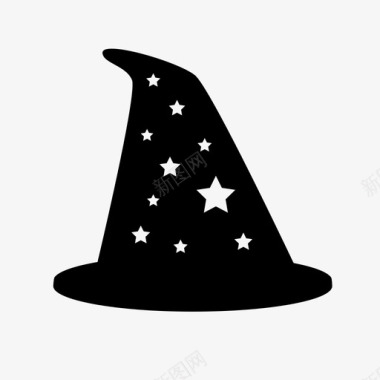 巫师帽女巫星星图标图标