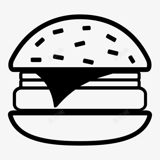 汉堡包餐厅餐图标svg_新图网 https://ixintu.com 三明治 咖啡 快餐 汉堡包 芝士汉堡 食物 餐 餐厅 饲料