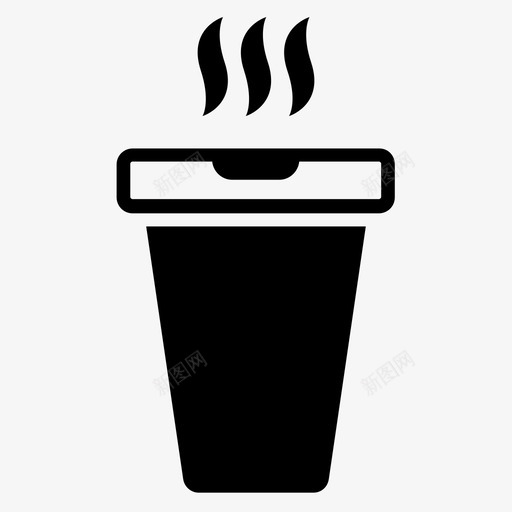 咖啡纸杯早晨图标svg_新图网 https://ixintu.com 冲泡 咖啡 早晨 早餐 热饮 纸杯 茶 茶logo 饮料